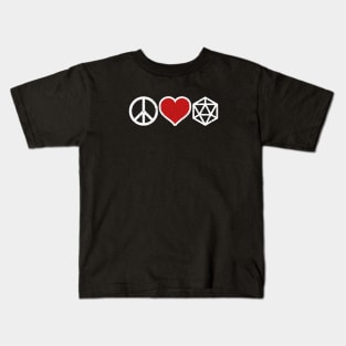 Peace, Love, and Gaming Kids T-Shirt